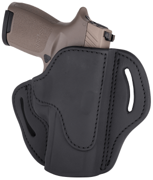 1791 Gunleather BH24SSBLR BH2.4S OWB Open Top 2.4 Stealth Black Leather Belt Slide Fits FN 509/Springfield XD-M/HK VP9SK