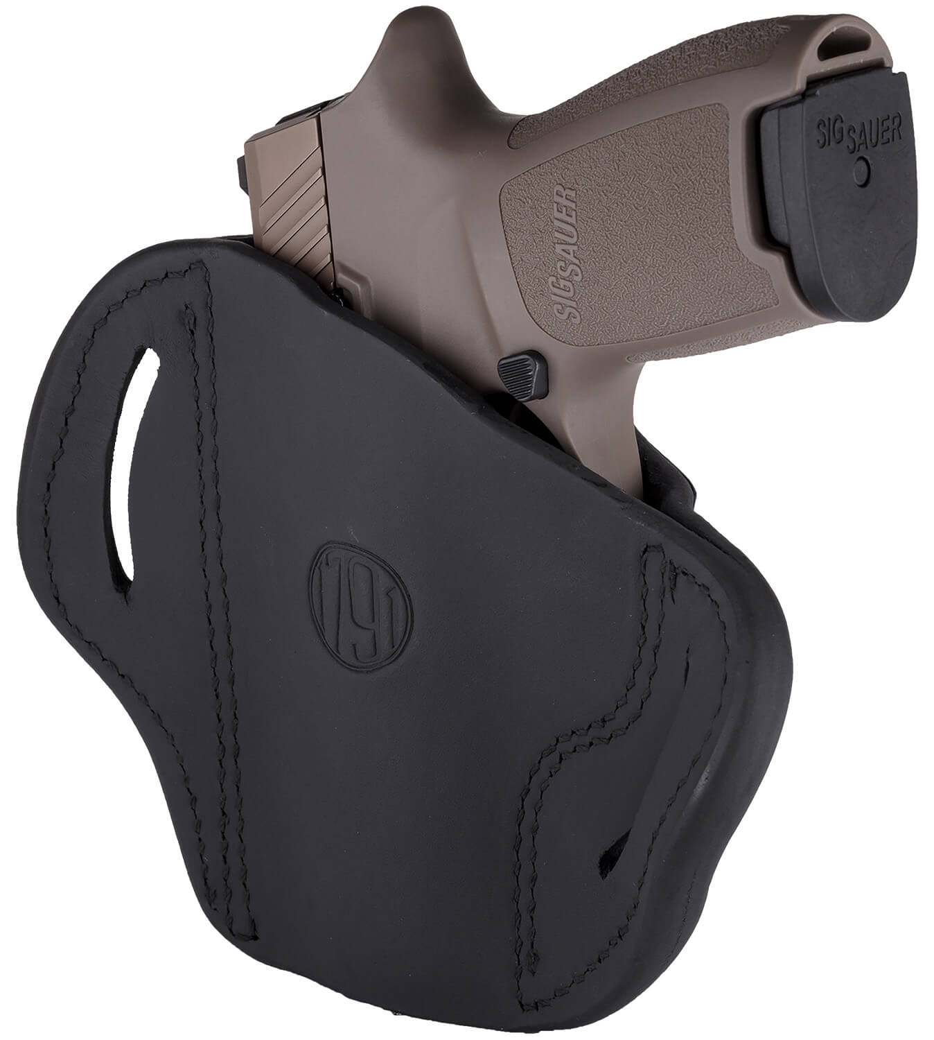 1791 Gunleather BH24SSBLR BH2.4S OWB Open Top 2.4 Stealth Black Leather Belt Slide Fits FN 509/Springfield XD-M/HK VP9SK - Image 2