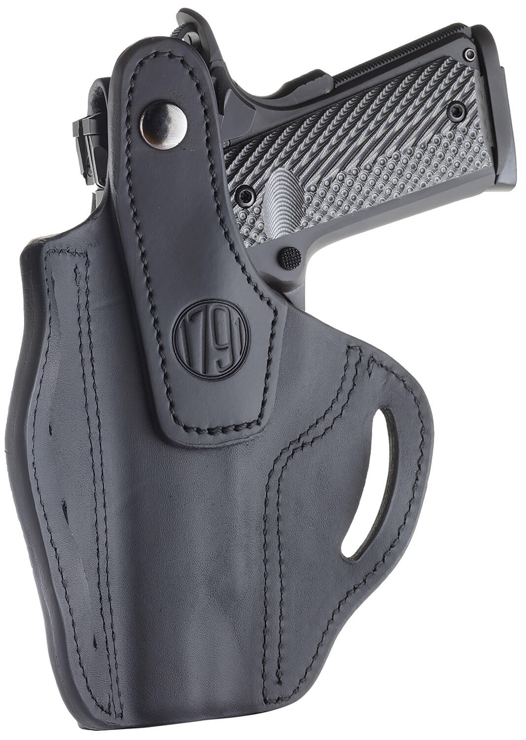 1791 Gunleather BHX1CLSBLR BHX OWB Size 01 Stealth Black Leather Belt Slide Fits 4"-5" 1911 Right Hand - Image 2