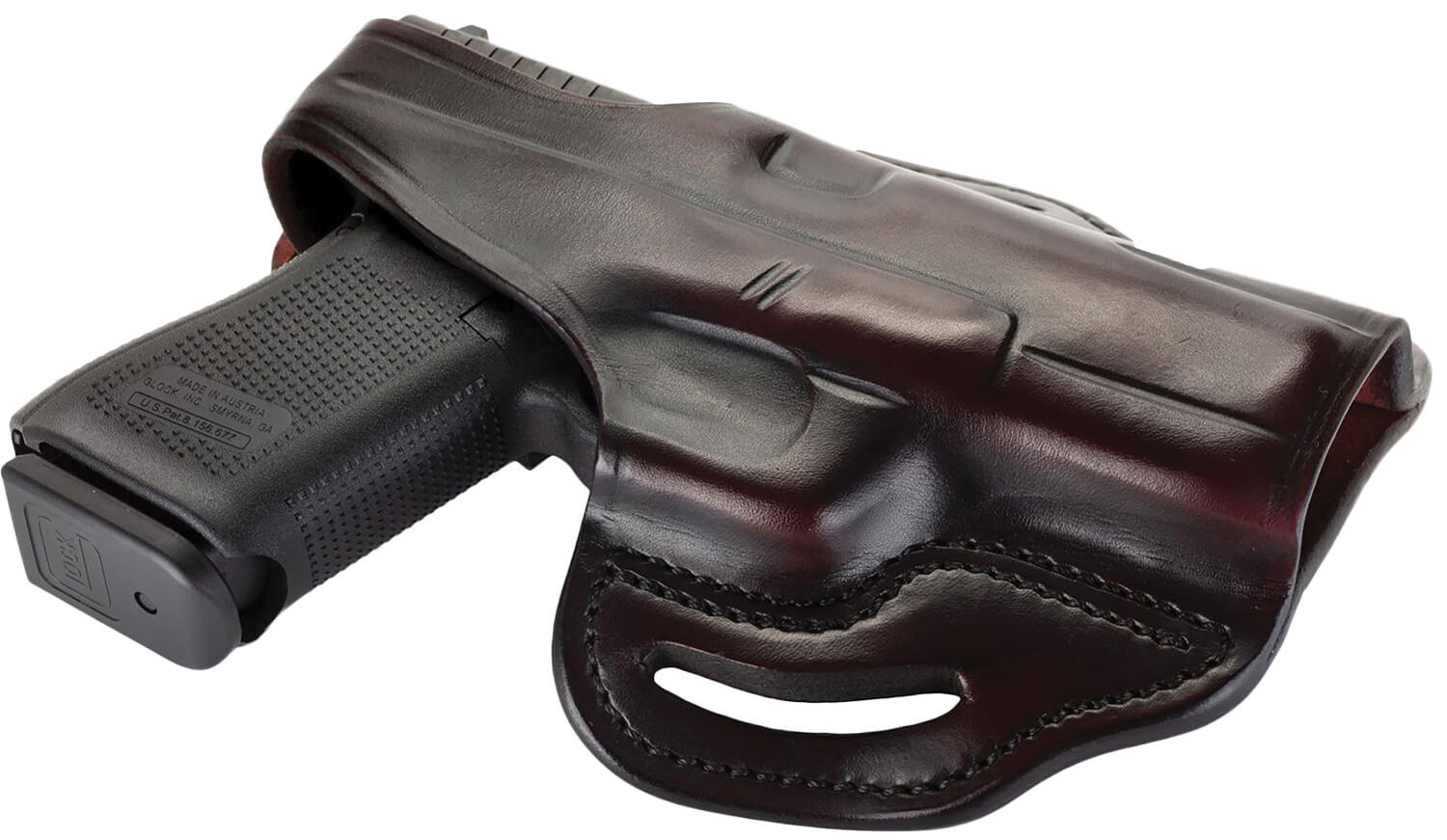 1791 Gunleather BHX1CLSBRR BHX OWB 01 Signature Brown Leather Belt Slide Fits 4-5" 1911 - Image 3