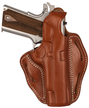 1791 Gunleather BHX1CLCBRR BHX OWB 01 Classic Brown Leather Belt Slide Fits 4-5" 1911