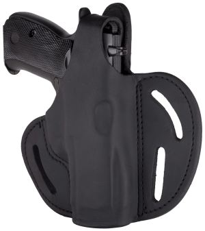 1791 Gunleather BHX3SBLR BHX OWB Size 03 Stealth Black Leather Belt Slide Compatible w/Glock/S&W M&P Shield Right Hand