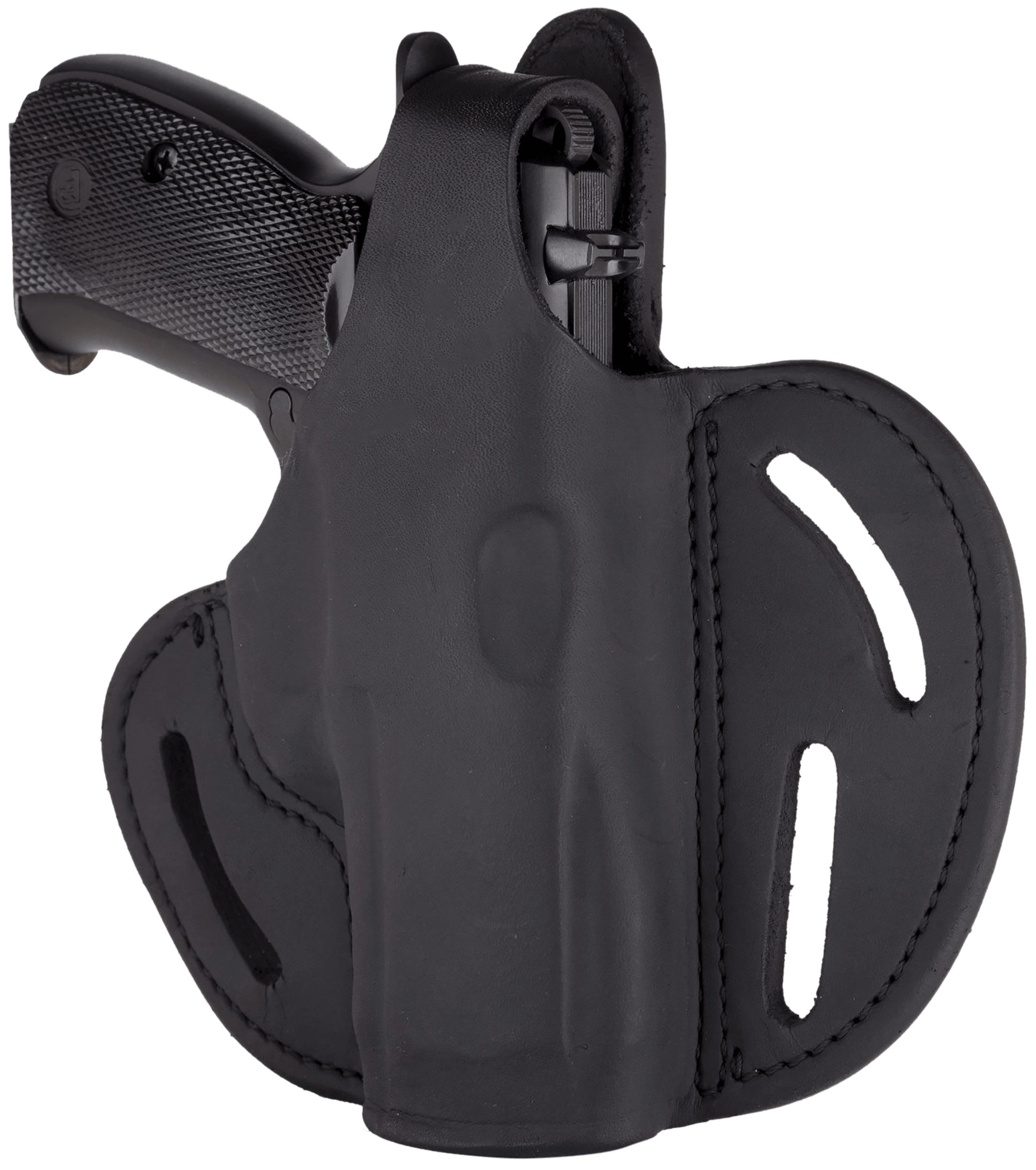1791 Gunleather BHX5SSBLR BHX OWB 05S Stealth Black Leather Belt Slide Fits Sig P320 Carry/Springfield XD-M Compact