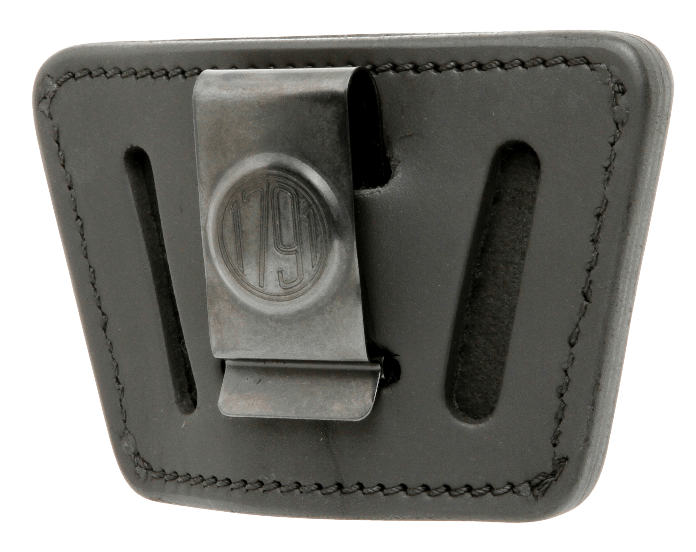 1791 Gunleather UIWSBLA UIW IWB/OWB Black Leather Belt Clip Fits Most Small-Mid Frame Autos Ambidextrous