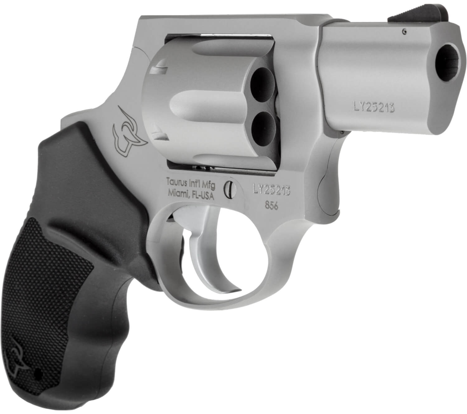Taurus 2856029CH 856 Small Frame 38 Special +P 6rd 2" Matte Stainless Barrel Cylinder & Frame Black Finger Groove Rubber Grip Transfer Bar Safety Concealed Hammer - Image 3