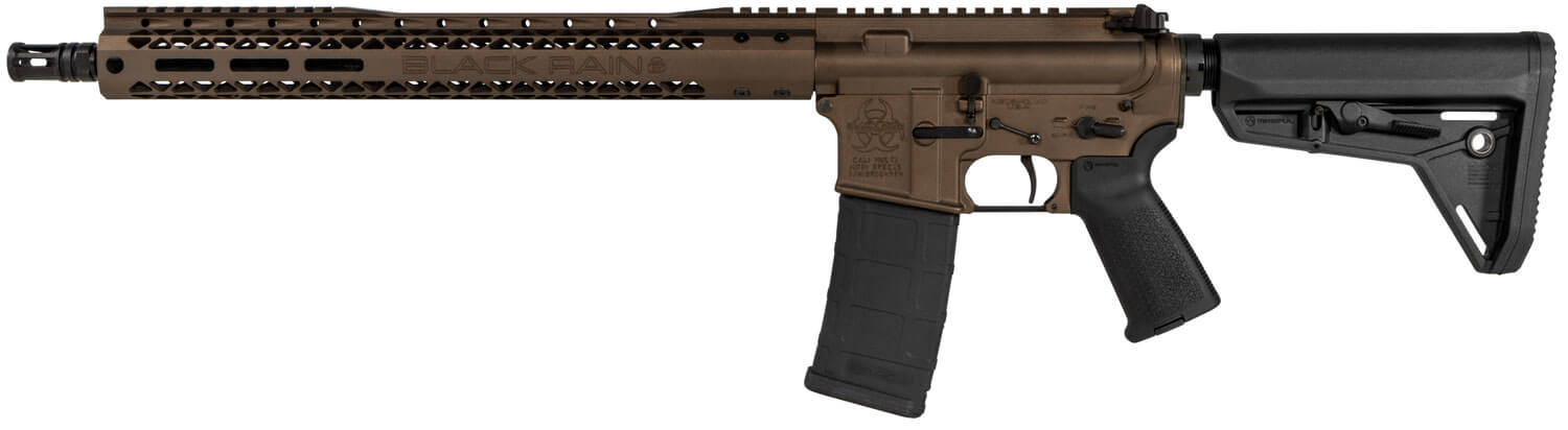 Black Rain Ordnance BROSSPMB SSP 5.56x45mm NATO 30+1 16" Chrome Moly Barrel A2 Flash Hider Midnight Bronze Cerakote 7075-T6 Receiver Adjustable Magpul MOE SL Stock & Grip Optics Ready - Image 2