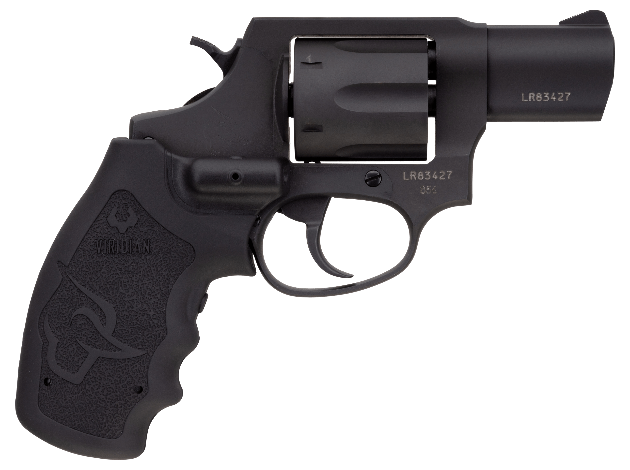 Taurus 2856021VL 856 38 Special Caliber with 2" Matte Black Finish Barrel 6rd Capacity Matte Black Oxide Finish Cylinder Matte Black Finish Carbon Steel Frame & Finger Grooved Black Rubber Grip Includes Viridian Laser
