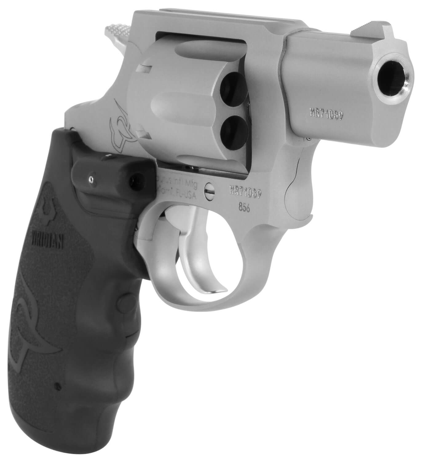 Taurus 2856029VL 856 38 Special +P Caliber with 2" Barrel 6rd Capacity Cylinder Overall Matte Finish Stainless Steel & Finger Grooved Black Rubber Grip Includes Viridian Laser - Image 3