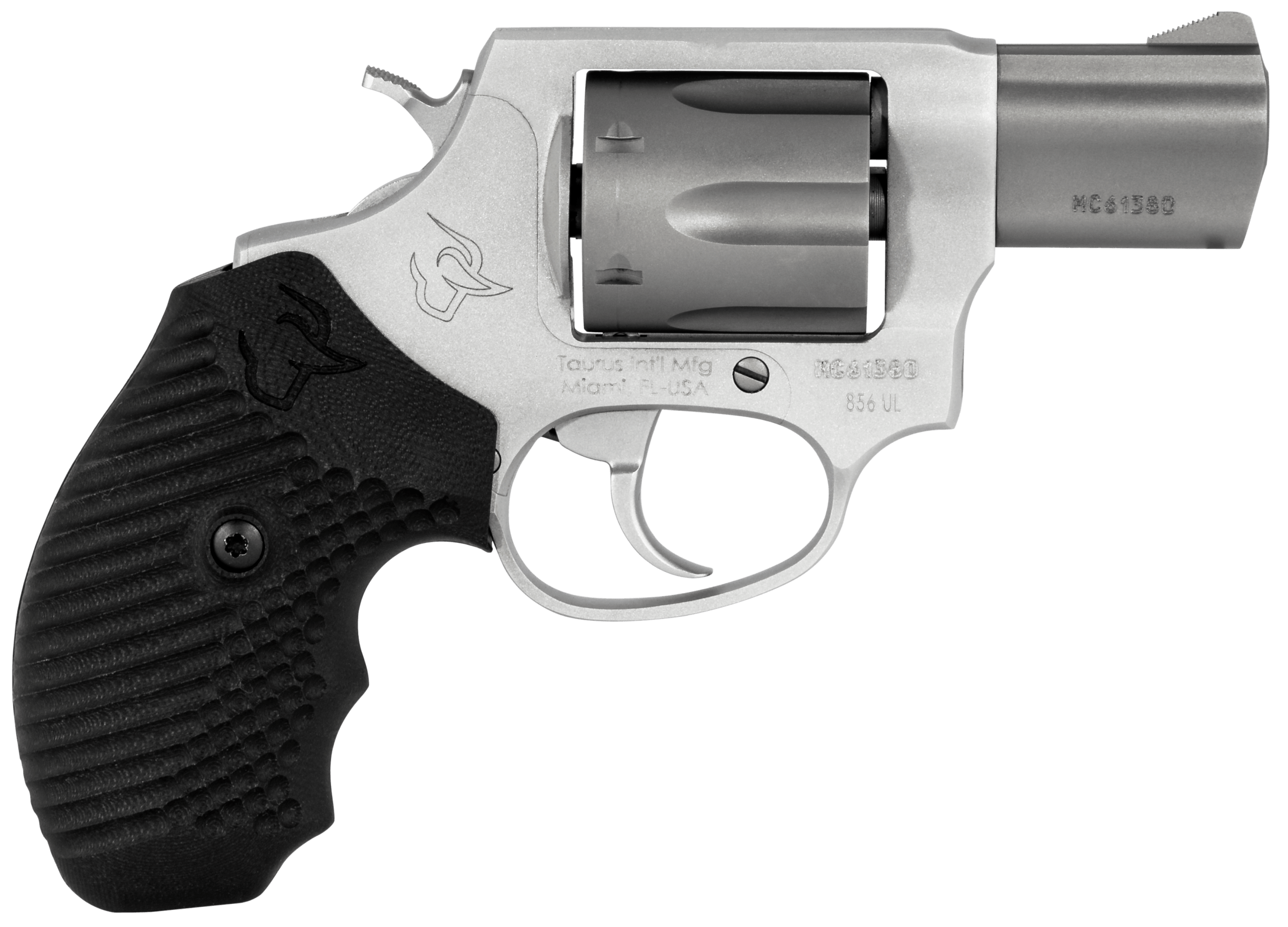 Taurus 2856029ULVZ06 856 Ultra-Lite 38 Special +P Caliber with 2" Barrel 6rd Capacity Cylinder Overall Matte Finish Stainless Steel & Black VZ Cyclone Grip