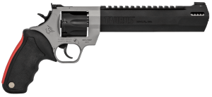 Taurus 2357085RH Raging Hunter 38 Special +P or 357 Mag Caliber with 8.38" Picatinny Rail/Ported Barrel 7rd Capacity Matte Black Oxide Finish Cylinder Matte Finish Stainless Steel Frame & Black Rubber with Integrated Red Cushion Insert Grip