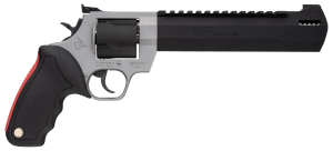 Taurus 2454085RH Raging Hunter 454 Casull Caliber with 8.37" Picatinny Rail/Ported Barrel 5rd Capacity Matte Black Oxide Finish Cylinder Matte Finish Stainless Steel Frame & Black Rubber with Integrated Red Cushion Insert Grip