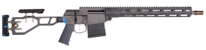 Q LLC FIX30816INBLU The Fix 308 Win 10+1 16" Tapered Barrel Gray with Blue Accents Fully Adjustable Folding Stock Magpul K Grip 15" Q-Sert Handgaurd AR-10/SR-25 Mag Cherry Bomb Brake Ambi Controls