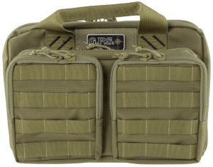 GPS Bags T1312PCT Tactical Quad +2 Tan 1000D Polyester with YKK Lockable Zippers 8 Mag Pockets 2 Ammo Front Pockets Visual ID Storage System & Holds Up To 6 Handguns