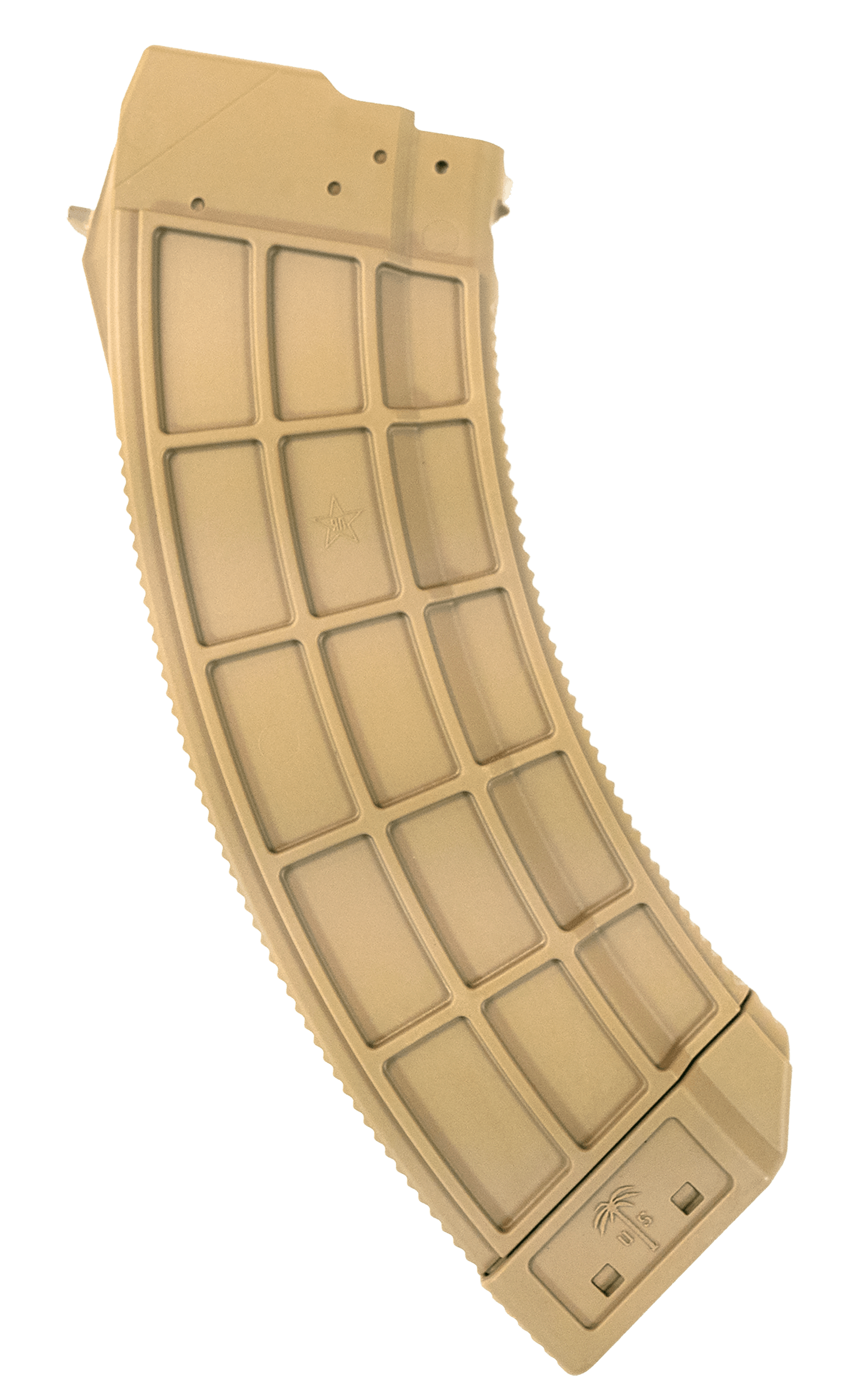 US Palm MA693A Standard 30rd 7.62x39mm For AK-47 Flat Dark Earth Polymer w/Stainless Steel Latch