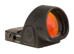 Trijicon 2500003 SRO Matte Black 1x 25mm x 22.5mm 5 MOA Red Dot Reticle 5.0 MOA Dot Handgun Features Lock In/Out Mode