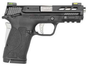 Smith & Wesson 12718 M&P Performance Center Shield EZ M2.0 Micro-Compact Frame 380 ACP 8+1 3.80" Ported Barrel Black Armornite Serrated Stainless Steel Slide Matte Black Polymer Frame w/Picatinny Rail Thumb/Grip Safety