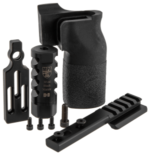 MasterPiece Arms 65PMRACCBUNDLE ACCBundle  DN3 Muzzle Brake  Vertical Grip  V4 Spigot Mount & Bag Rider For 6.5 Creedmoor MasterPiece Arms PMR
