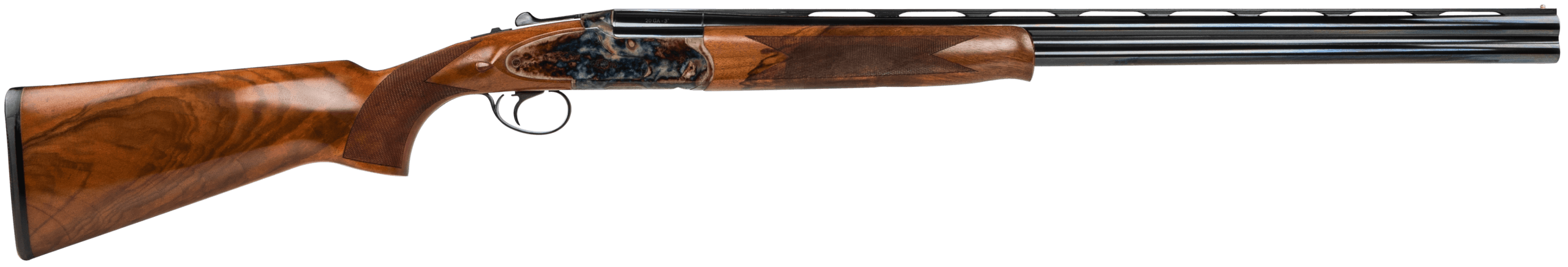 Dickinson LLC OP2028 Plantation 20 Gauge 2rd 3" 28" Black Vent Rib Barrel Steel Receiver w/Color Case Hardened Metal Finish Brass Bead Sight Turkish Walnut Fixed Pistol Grip Stock Includes 5 Choke Tubes