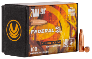 Federal FB284F1 Fusion Component  7mm .284 140 gr Fusion Soft Point 100rd Box/ 4 Case