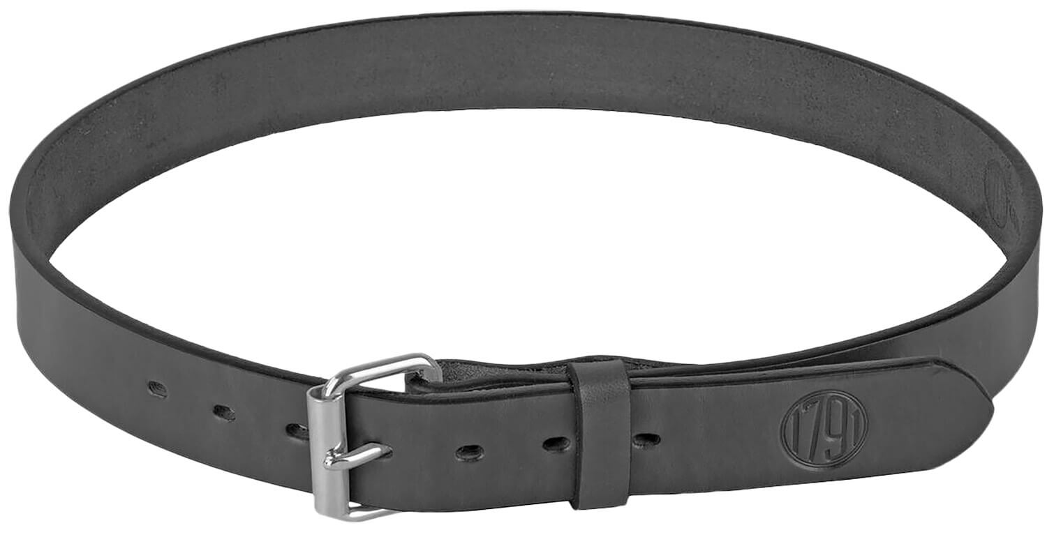 1791 Gunleather BLT013438SBLA 01 Gun Belt Stealth Black Leather 34/38 1.50" Wide Buckle Closure - Image 2