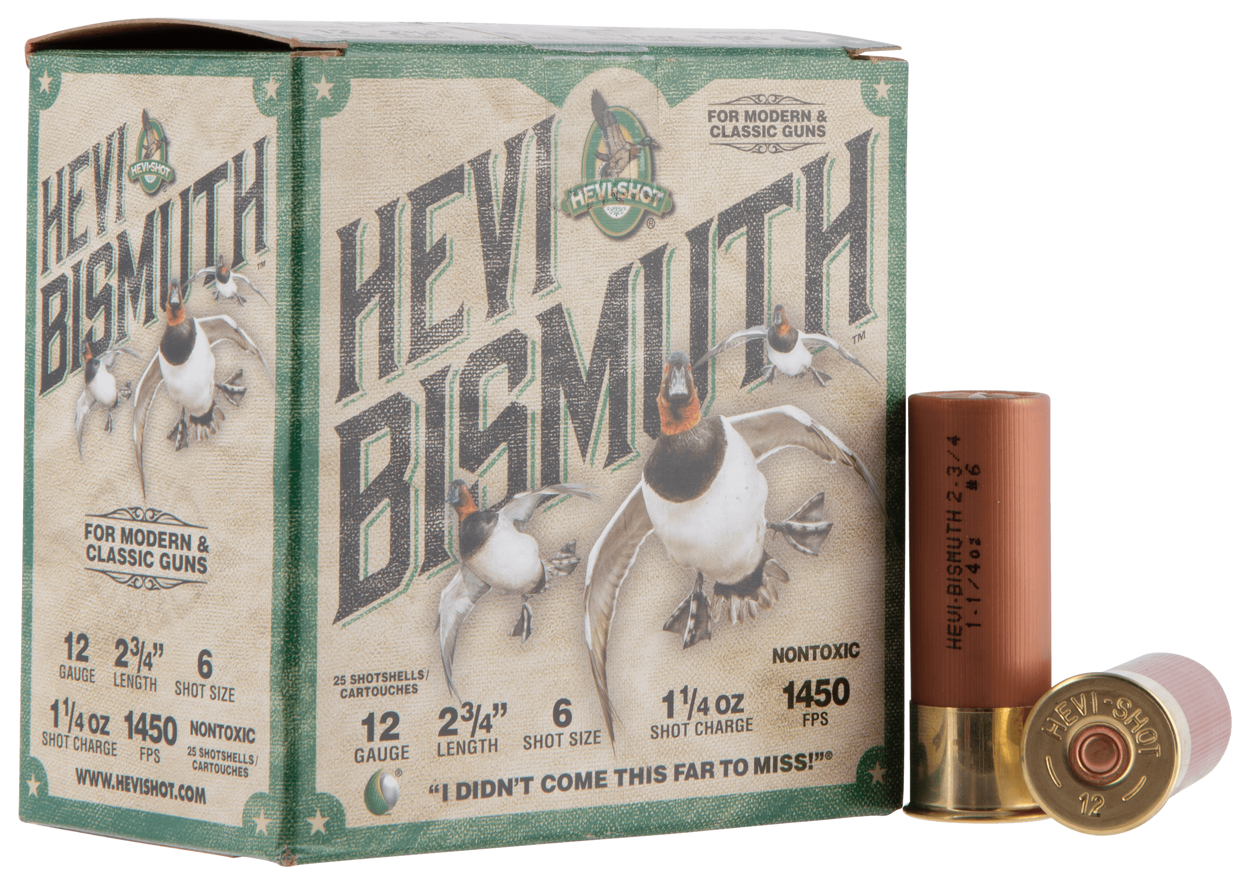 HEVI-Shot HS14706 HEVI-Bismuth 12Gauge 2.75" 1 1/4oz Bismuth 6Shot 25rd Box