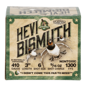 HEVI-Shot HS19006 HEVI-Bismuth  410Gauge 3" 9/16oz Bismuth 6Shot 25rd Box