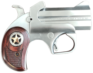 Bond Arms BARD Rustic Defender 45 Colt (LC) Caliber or 2.50" 410 Gauge 2rd 3" Barrel Stainless Steel Finish Rosewood Grip w/Integrated Star Includes Exclusive Holster Package