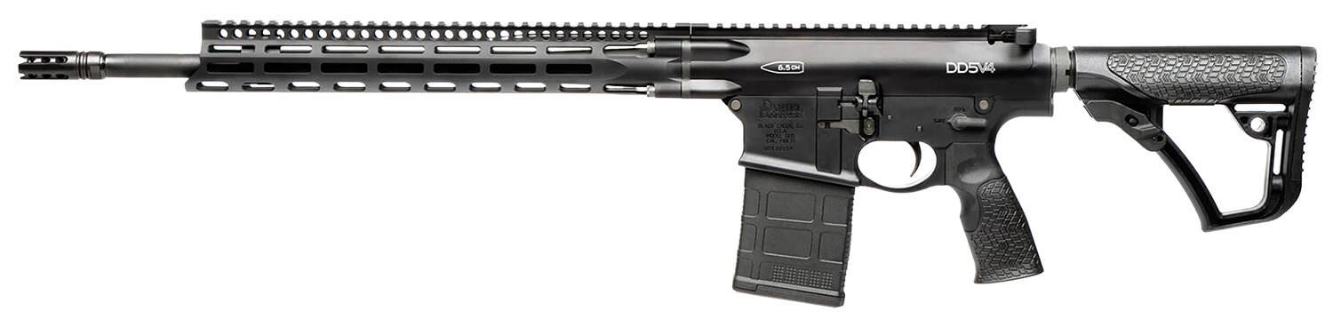 Daniel Defense 0215822207047 DD5 V4 6.5 Creedmoor 18" 20+1 Black Hard Coat Anodized 6 Position w/SoftTouch Overmolding Stock MLOK - Image 2