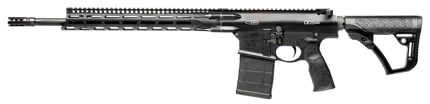 Daniel Defense 0215822207055 DD5 V4 *CA Compliant 6.5 Creedmoor 10+1 18" Black Phosphate Steel Barrel Black Hard Coat Anodized Receiver M-LOK Handguard Black Synthetic 6 Position Stock w/SoftTouch Overmolding Black Polymer Grip - Image 2