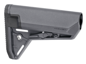 Magpul MAG653GRY MOE SL-S Carbine Stock Stealth Gray Synthetic for AR-15 M16 M4 with Mil-Spec Tube (Tube Not Included)