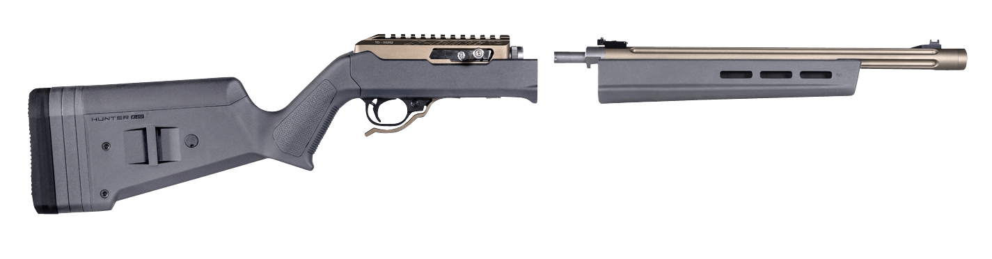 Magpul MAG760GRY Hunter X-22 Stock Fixed Adjustable Comb Stealth Gray Synthetic for Ruger 10/22 Takedown