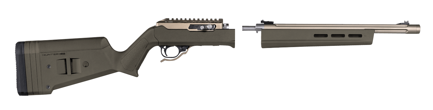 Magpul MAG760ODG Hunter X-22 Stock Fixed w/Adjustable Comb OD Green Synthetic for Ruger 10/22 Takedown