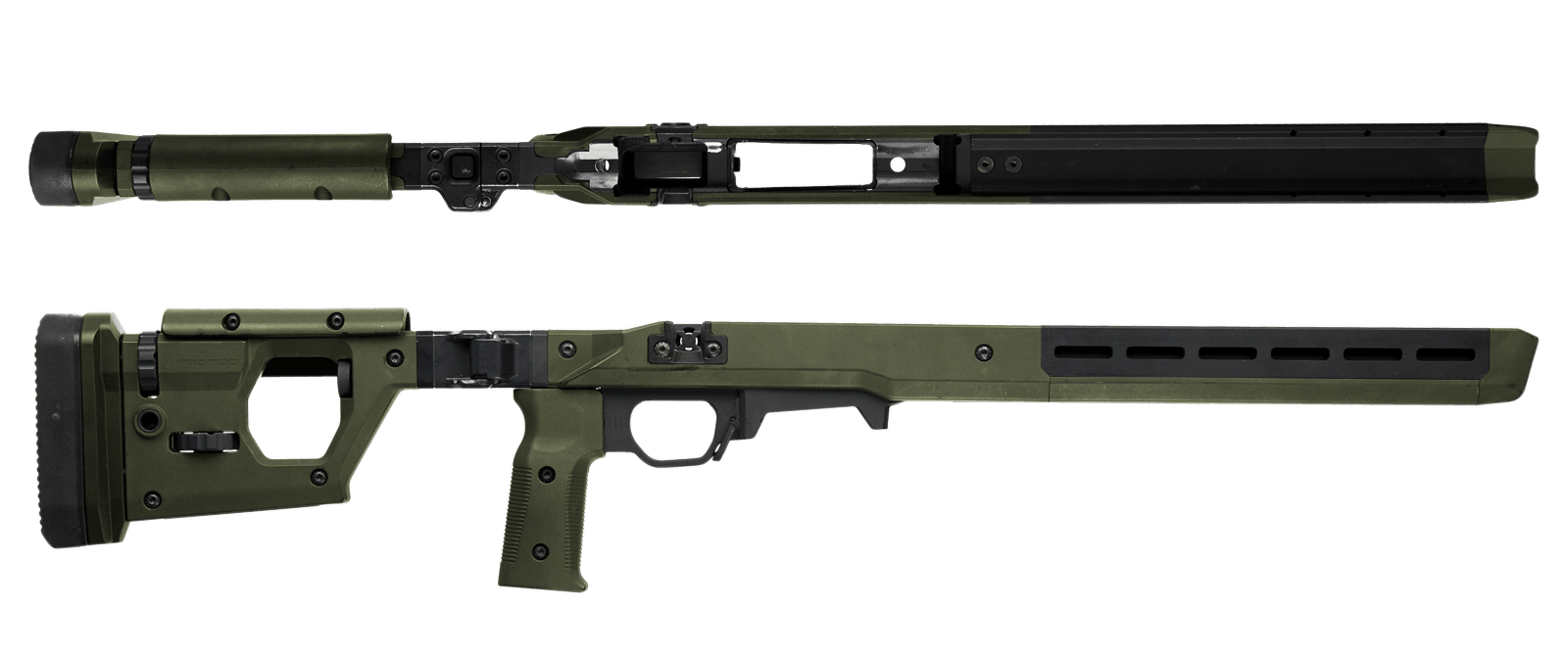 Magpul MAG802ODG Pro 700 Stock Folding OD Green Synthetic for Remington 700 SA