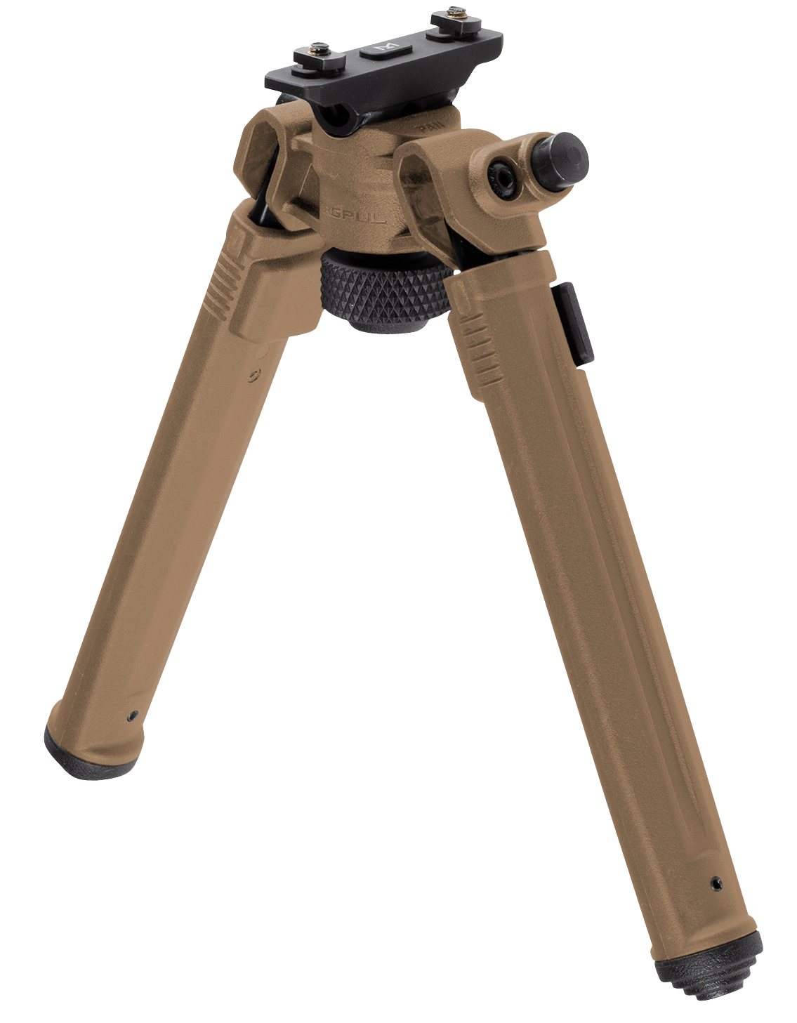 Magpul MAG933FDE Bipod M-LOK Attachment Flat Dark Earth Mil-Spec Anodized Aluminum 6.80-10.30" Vertical Adjustment Rubber Feet for AR-Platform