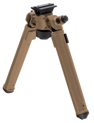 Magpul MAG951FDE Bipod  made of Aluminum with Flat Dark Earth Finish  ARMS 17S-Style Attachment  6.80-10.30" Vertical Adjustment & Rubber Feet for AR-Platform