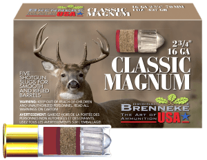 Brenneke SL162CLM Classic Magnum  16Gauge 2.75" 1oz Slug Shot 5 Per Box