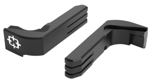 Cross Armory CRGMCBK Mag Catch Extended Compatible w/Glock Gen1-3/P80 Black Anodized Aluminum