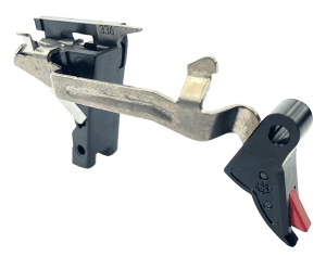 Cross Armory CRGTDI Drop-In Trigger with Bar Flat Trigger with 3.50 lbs Draw Weight & Black/Red Finish for Glock Gen1-4