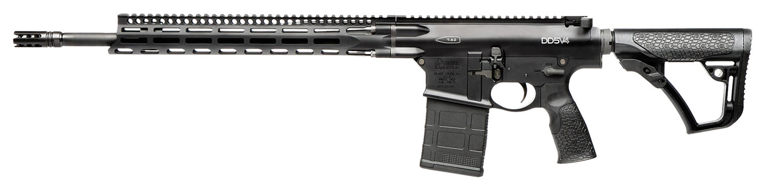 Daniel Defense 0215813210047 DD5 V4 7.62x51mm NATO 18" 20+1 Black Hard Coat Anodized Black Phosphate 6 Position w/SoftTouch Overmolding Stock Black Polymer Grip - Image 2