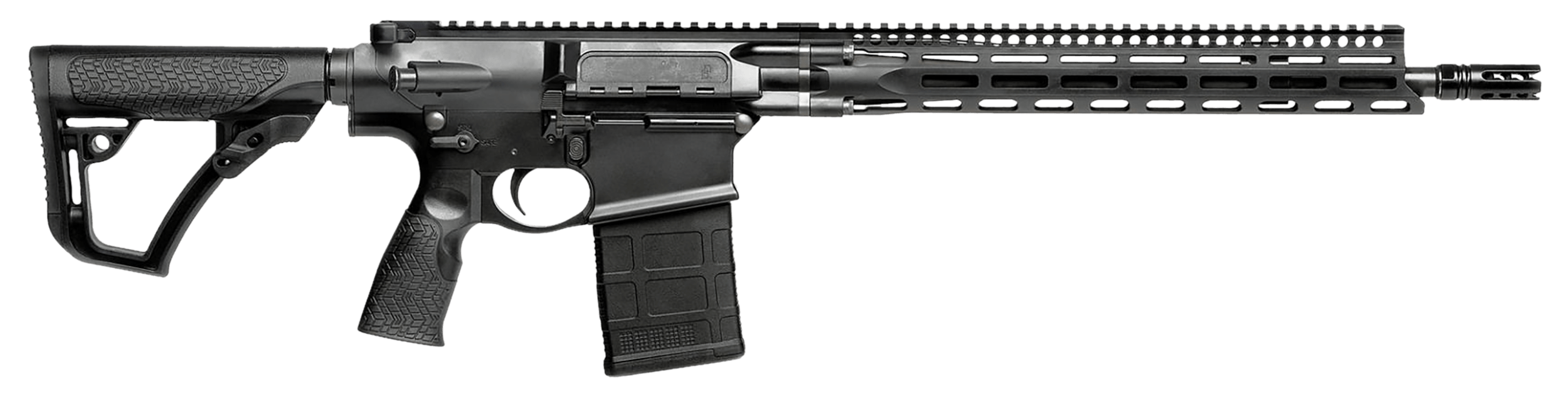 Daniel Defense 0215707258055 DD5 V3 *CA Compliant 7.62x51mm NATO 16" 10+1 Black Hard Coat Anodized Black Phosphate 6 Position w/SoftTouch Overmolding Stock Black Polymer Grip