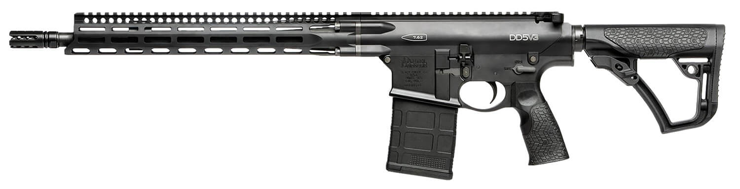 Daniel Defense 0215707258055 DD5 V3 *CA Compliant 7.62x51mm NATO 16" 10+1 Black Hard Coat Anodized Black Phosphate 6 Position w/SoftTouch Overmolding Stock Black Polymer Grip - Image 2