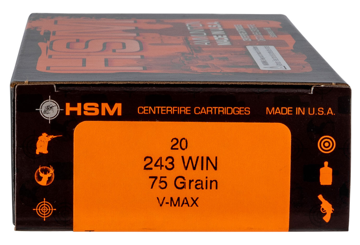 HSM 2432N Varmint Hunting 243 Win 75 gr Hornady V-Max (VMX) 20rd Box - Image 2
