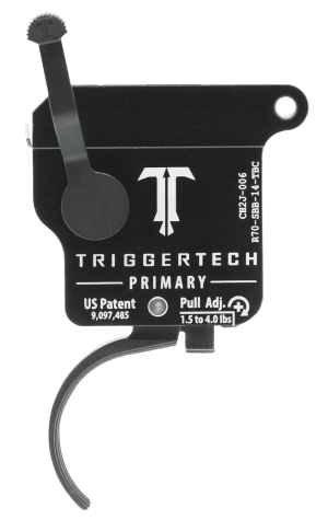 TriggerTech R70SBB14TBC Primary Single-Stage Traditional Curved Trigger with 1.50-4 lbs Draw Weight for Remington 700 Right