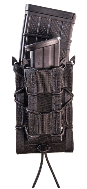 High Speed Gear 11DD00BK TACO Double Decker Mag Pouch Double Black Nylon MOLLE Compatible w/ Rifle Compatible w/ Pistol