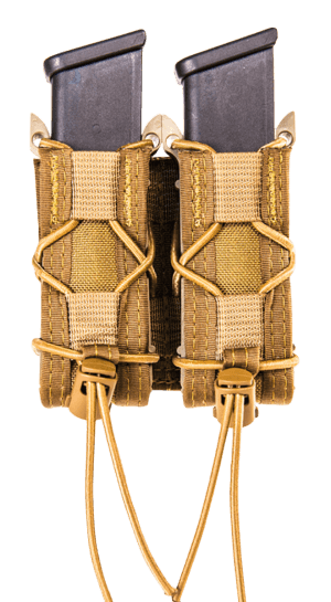 High Speed Gear 13PT12CB TACO Mag Pouch Double Coyote Brown Nylon Belt Compatible w/ Pistol