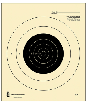 Action Target B16100 Competition NRA Slow Fire Bullseye Tagboard Hanging 25 yds Handgun 10.50" x 12" Black/White 100rd Box