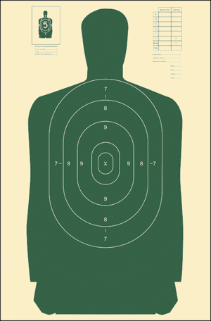 Action Target B27SGREEN100 Qualification Standard Silhouette Paper Hanging 24" x 45" Green/White 100rd Box