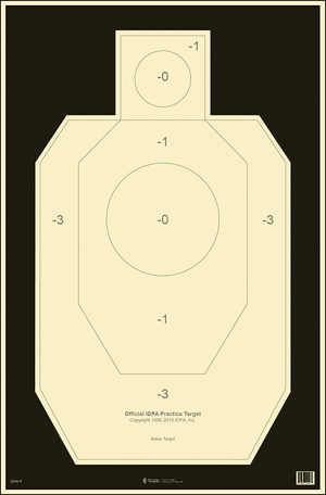 Action Target IDPAP100 Competition Official IDPA Silhouette Tagboard Hanging 23" x 35" Black/White 100rd Box