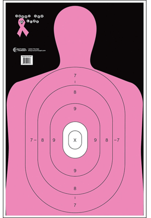 Action Target B27ENPT100 Qualification Shoot for the Cure Silhouette Paper 23" x 35" Pink 100rd Box