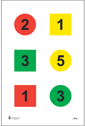 Action Target DT4A100 Training Discretionary Command Circle/Square Paper 23" x 35" Multi-Color 100rd Box